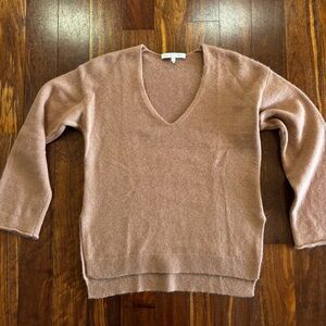 Naked Cashmere Pink Brown V-Neck Sweater